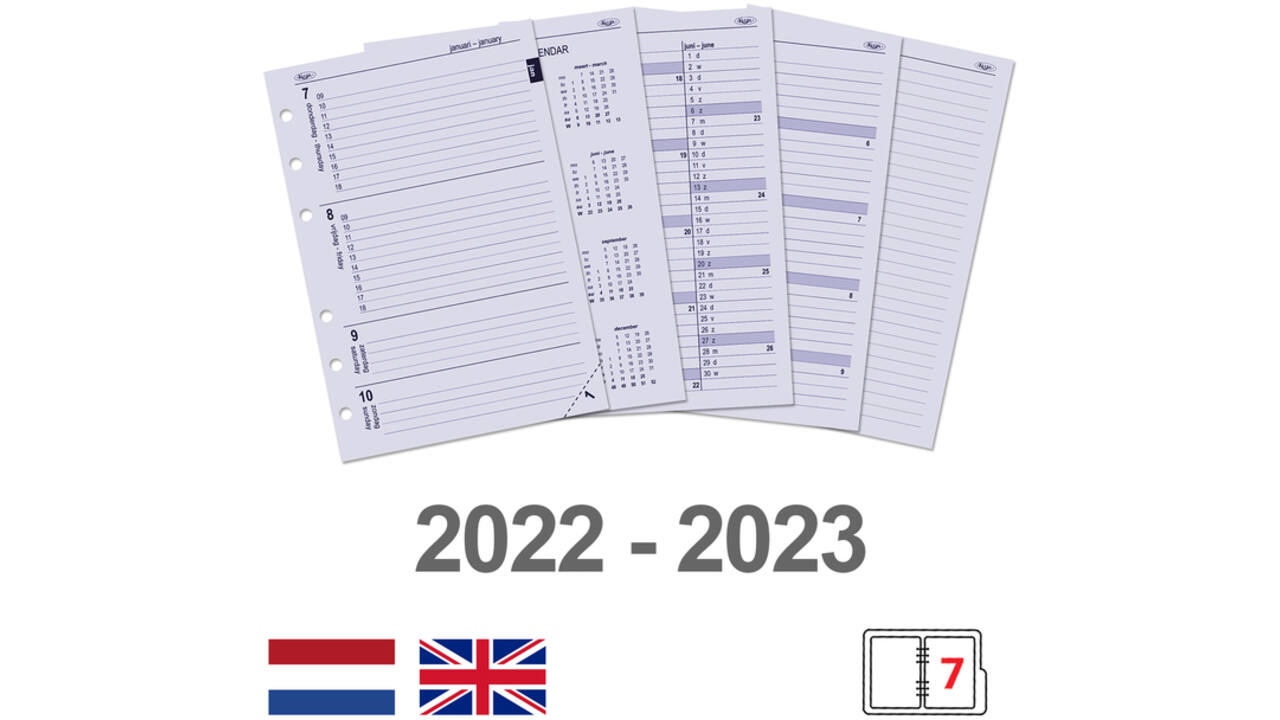 Agendavulling 2024-2025 Kalpa A5 7dagen/2pagina's