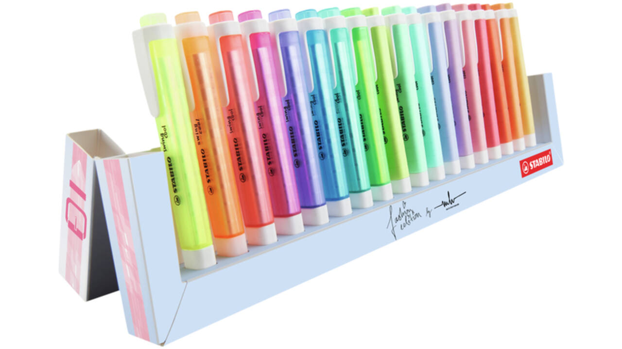 Markeerstift STABILO Swing cool 275/18 assorti deskset à 18 stuks
