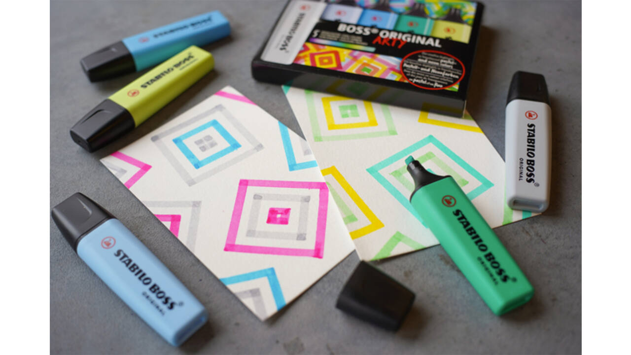 Markeerstift STABILO BOSS Original 70/4 pastel incl grijs assorti etui à 4 stuks