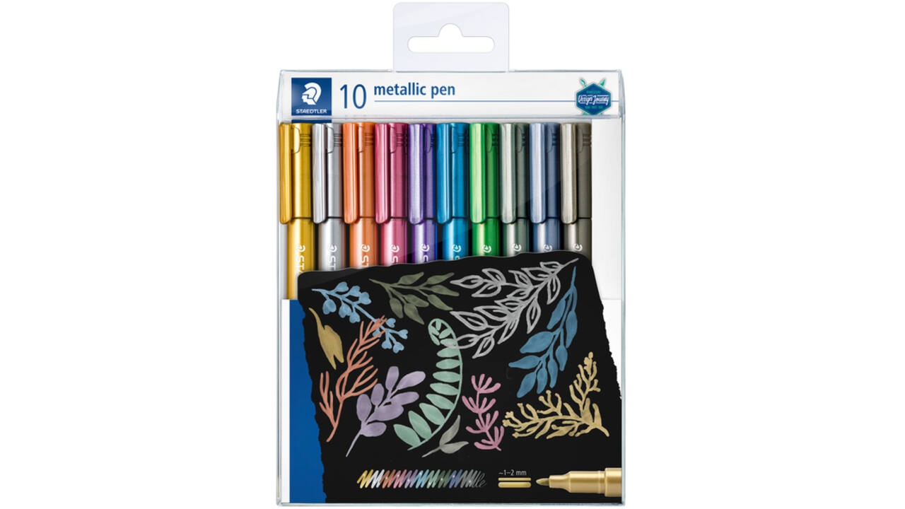 Gelpen Staedtler metallic etui à 10 kleuren