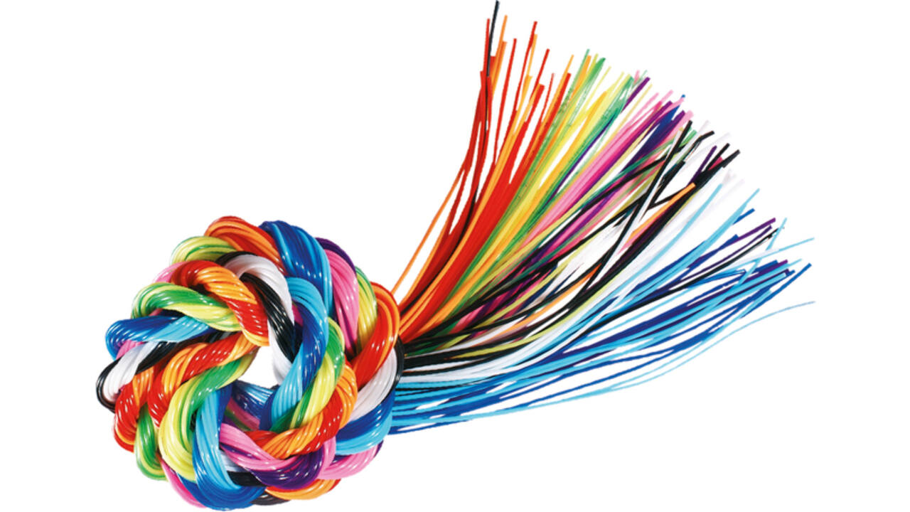 Scoubidoo touwtjes Folia 100cm 100 stuks assorti kleuren