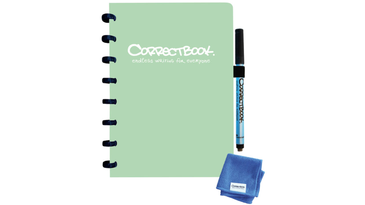Notitieboek Correctbook A5 blanco 40blz misty mint
