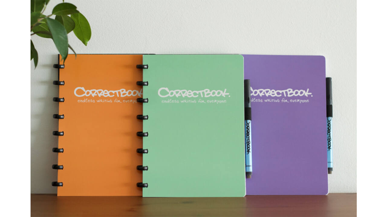 Notitieboek Correctbook A5 lijn 40blz petunia purple