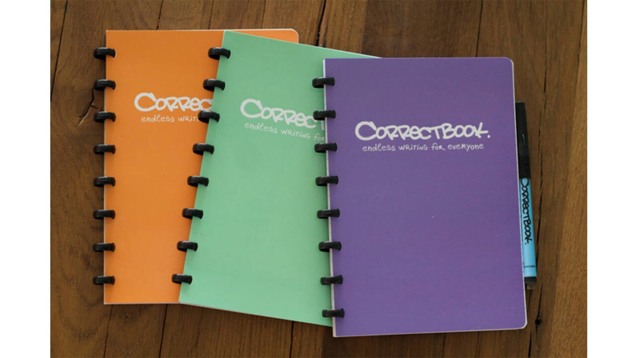 Notitieboek Correctbook A5 lijn 40blz petunia purple