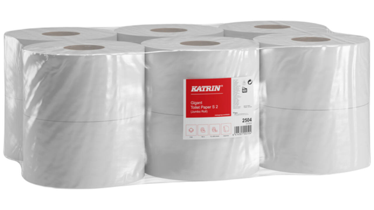 Toiletpapier Katrin Gigant S2 2-laags 600vel wit