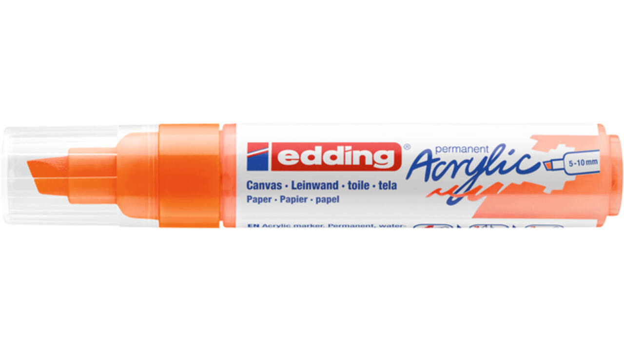 Acrylmarker edding e-5000 breed neon oranje
