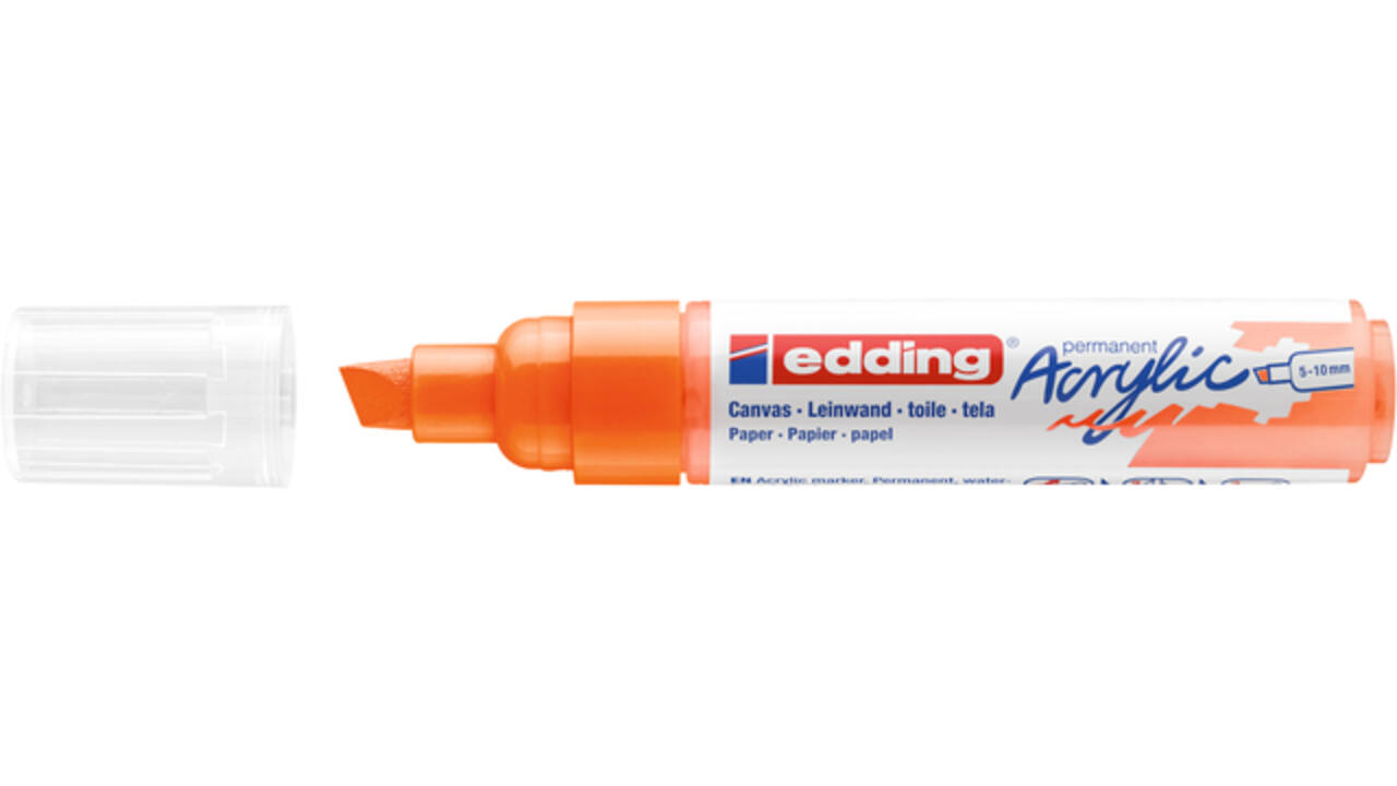 Acrylmarker edding e-5000 breed neon oranje
