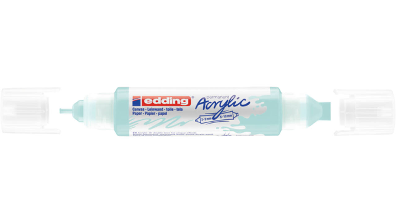 Acrylmarker edding e-5400 3D double liner pastel blauw