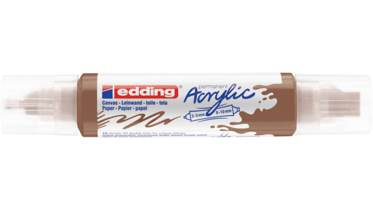 Acrylmarker edding e-5400 3D double liner hazelnoot