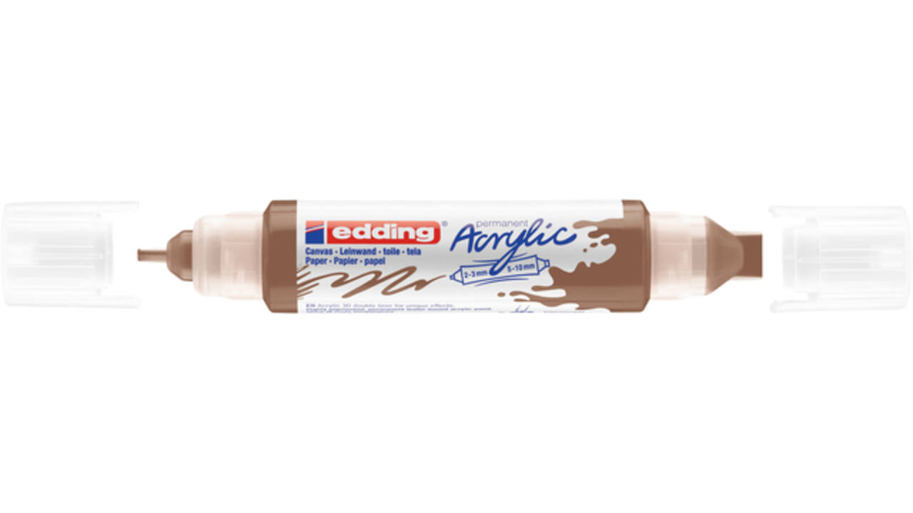 Acrylmarker edding e-5400 3D double liner hazelnoot