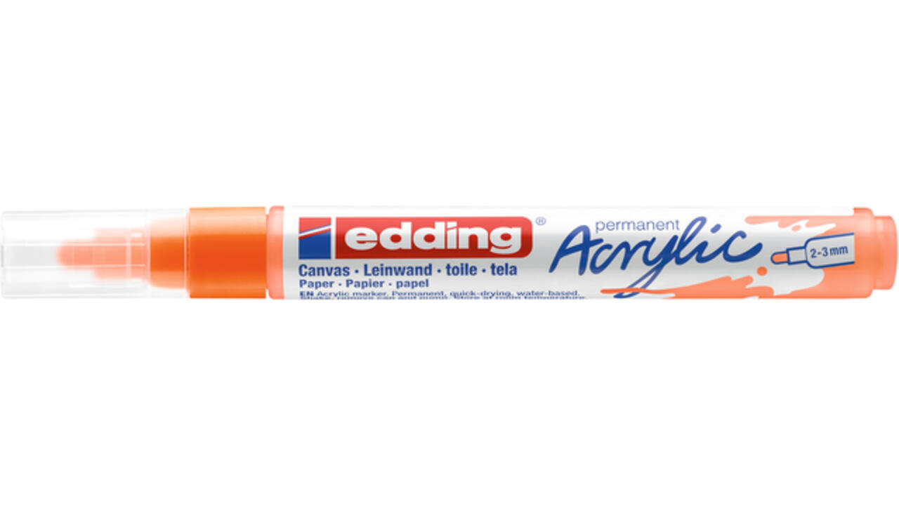 Acrylmarker edding e-5100 medium neon oranje