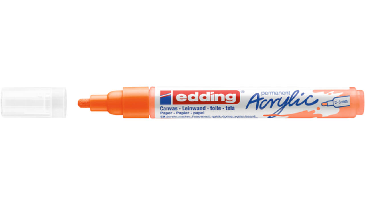 Acrylmarker edding e-5100 medium neon oranje