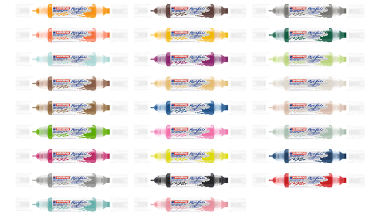 Acrylmarker edding e-5400 3D double liner geelgroen