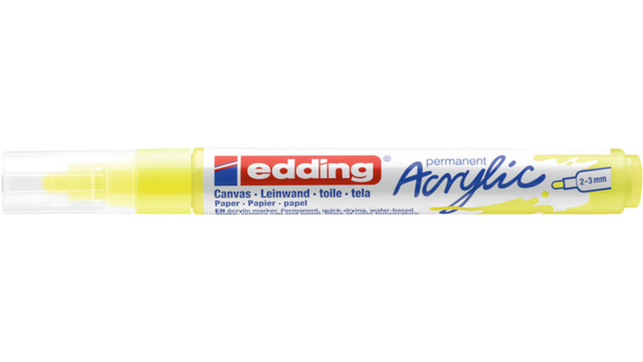 Acrylmarker edding e-5100 medium neon geel