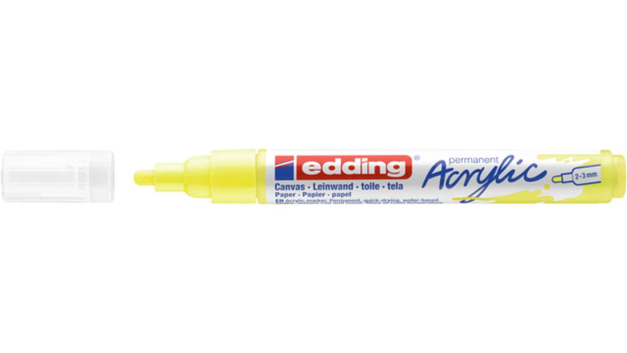 Acrylmarker edding e-5100 medium neon geel