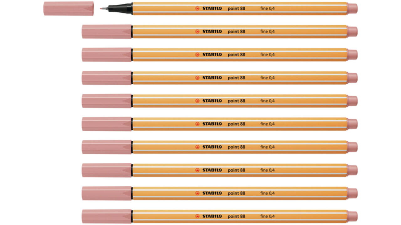Fineliner STABILO point 88/28 fijn donkerblush