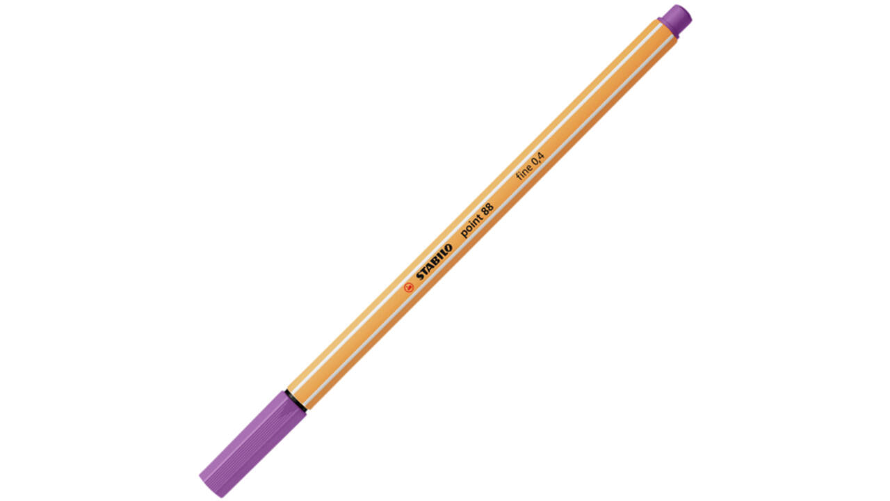 Fineliner STABILO point 88/60 fijn vergrijsd violet