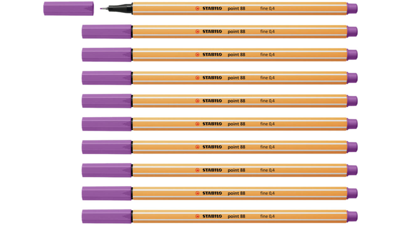 Fineliner STABILO point 88/60 fijn vergrijsd violet