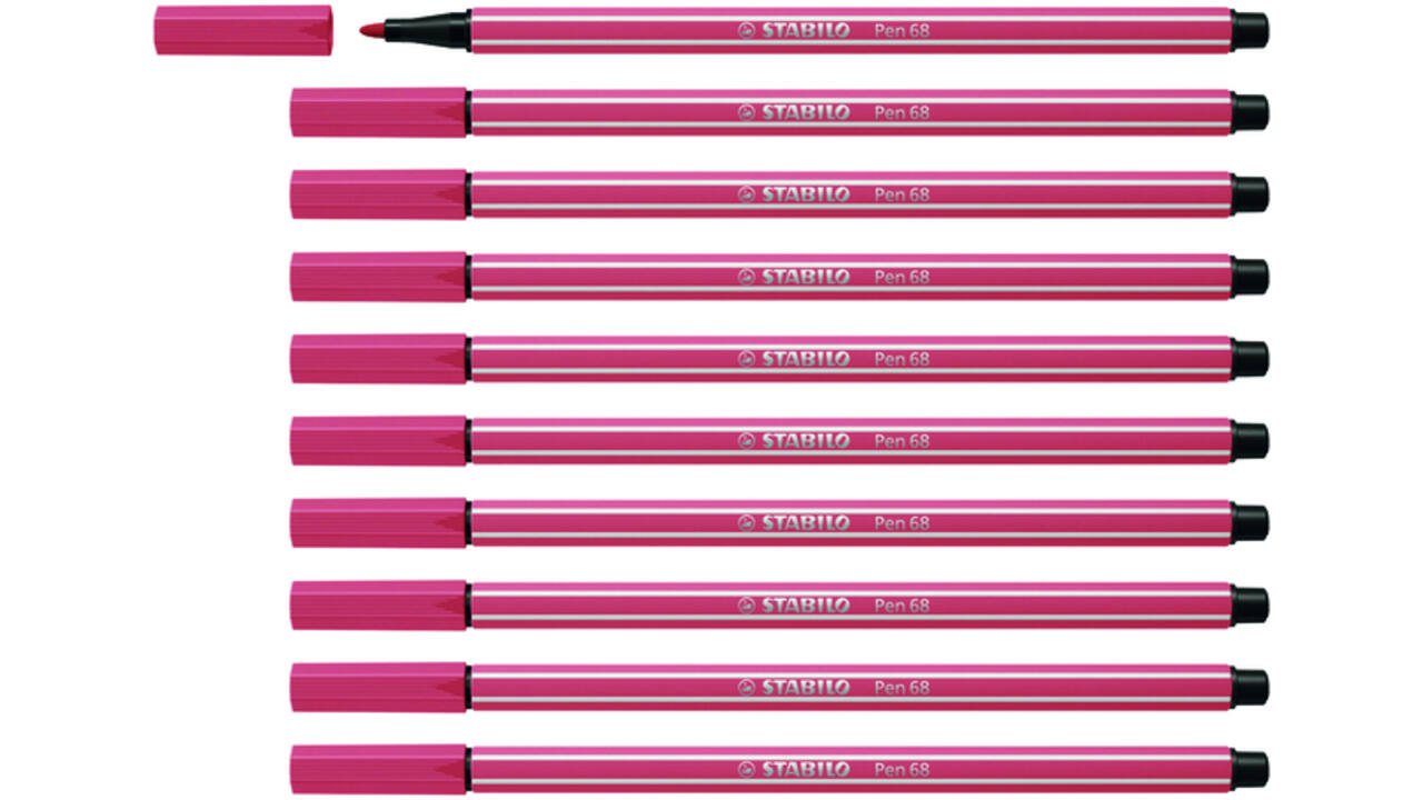 Viltstift STABILO Pen 68/47 medium roestig rood
