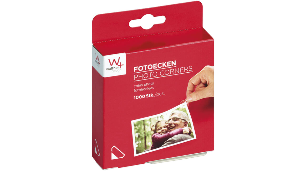 Fotohoeken walther design 10x15mm transparant 1000 stuks