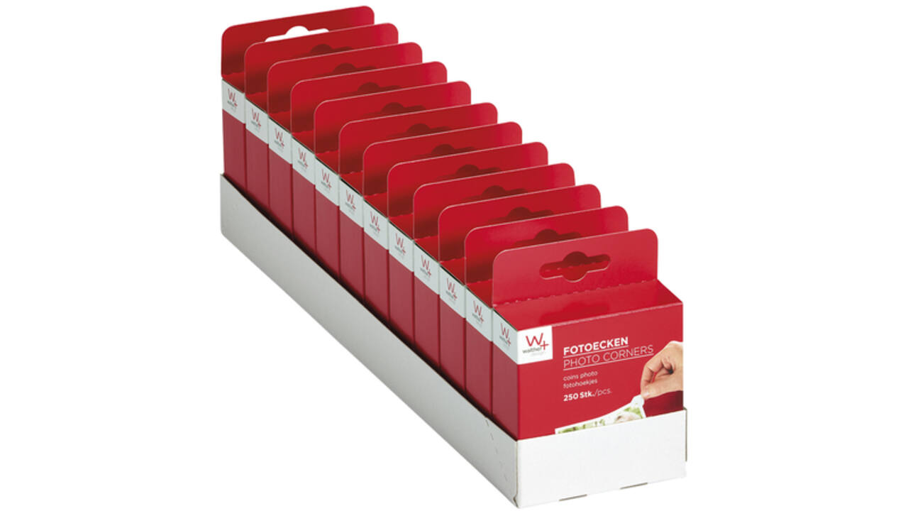 Fotohoeken walther design 10x18mm 250 stuks