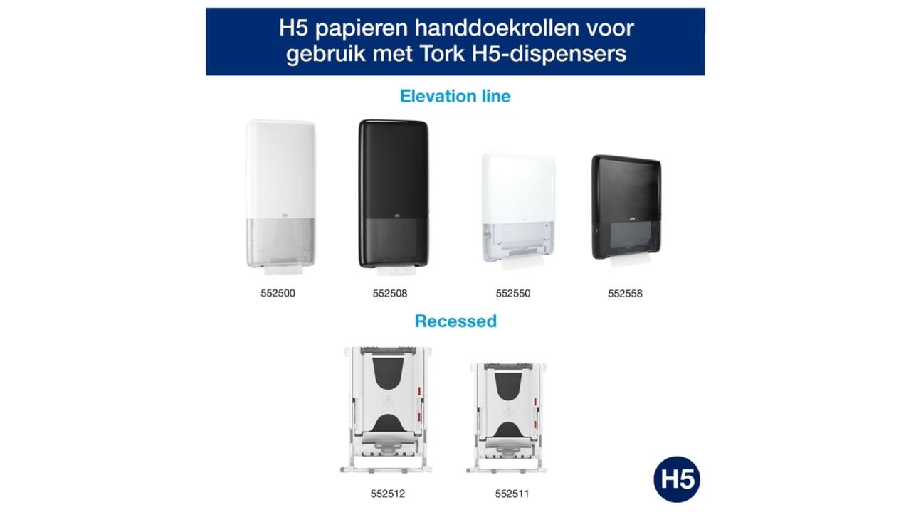 Handdoek Tork PeakServe Continu H5 universal gecomprimeerd wit 100585