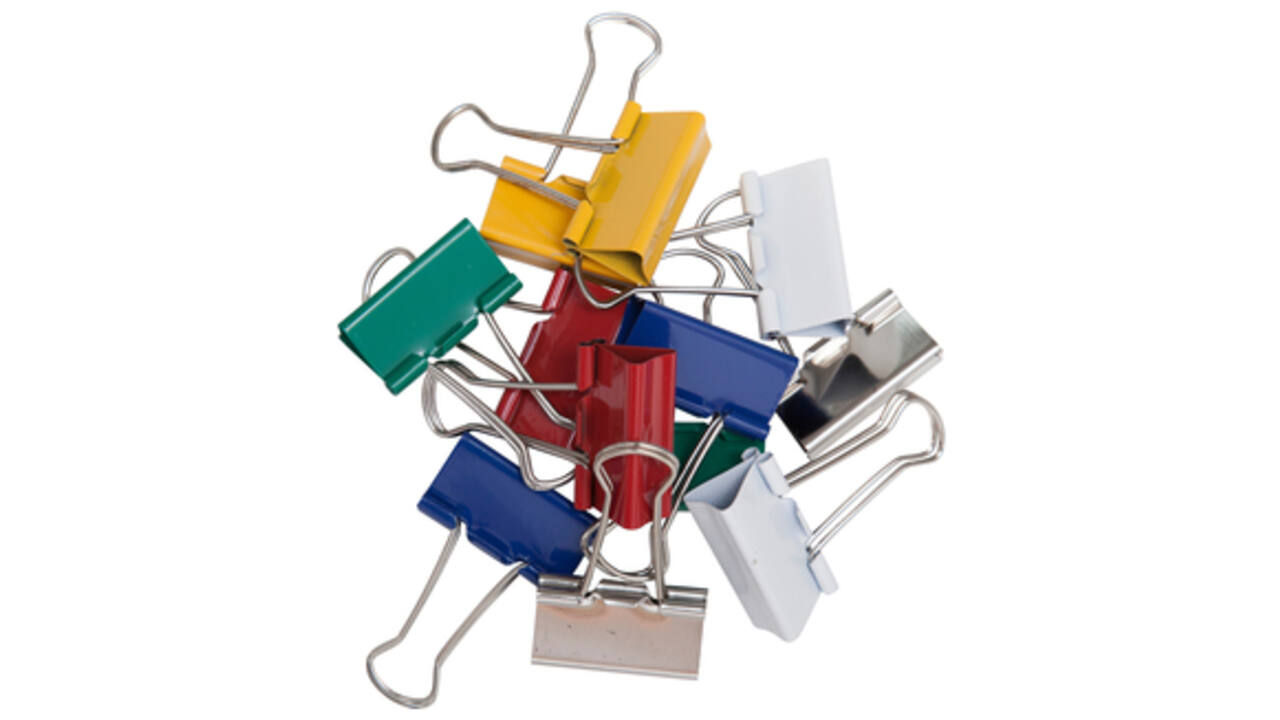 Papierklem MAUL 213 Foldback 32mm capaciteit 13mm assorti