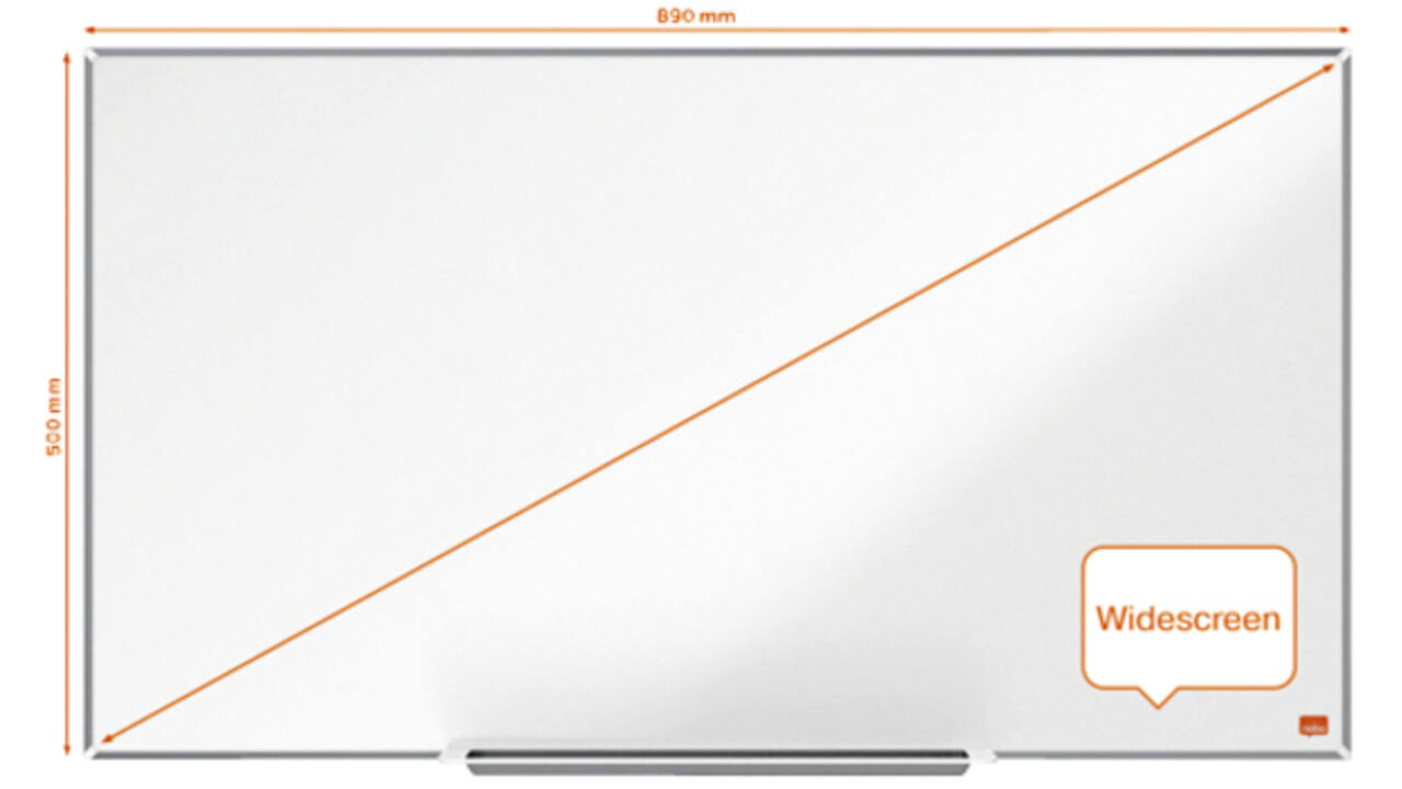 Whiteboard Nobo Impression Pro Widescreen 50x89cm staal