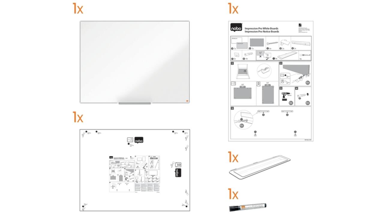 Whiteboard Nobo Impression Pro 45x60cm emaille