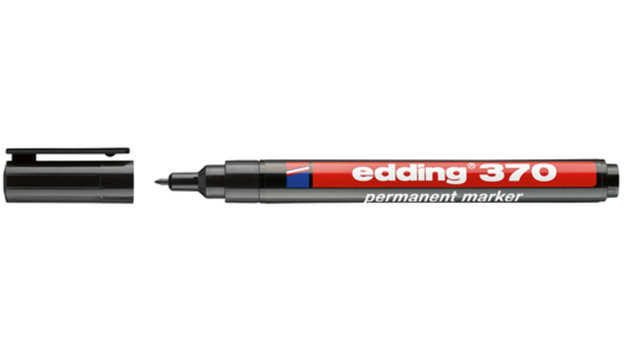 Viltstift edding 370 rond 1mm zwart