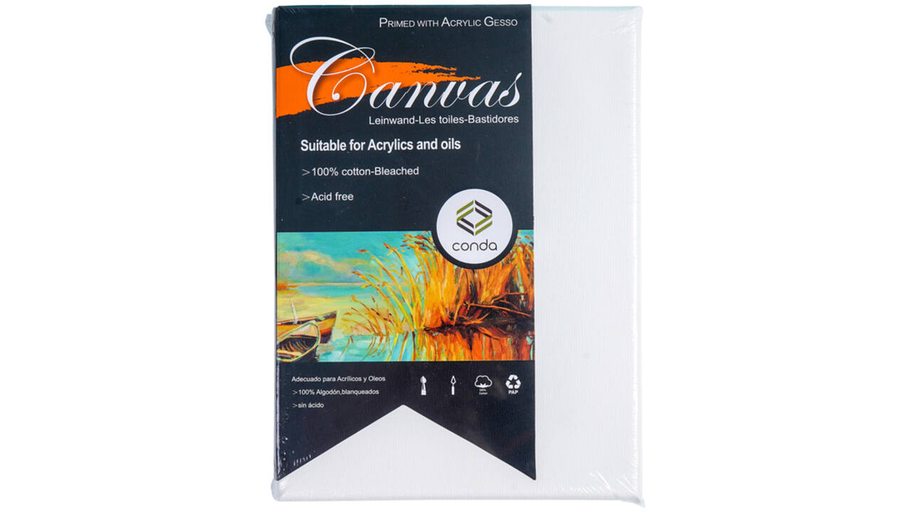 Canvas Conda 13x18cm gebleekt katoen