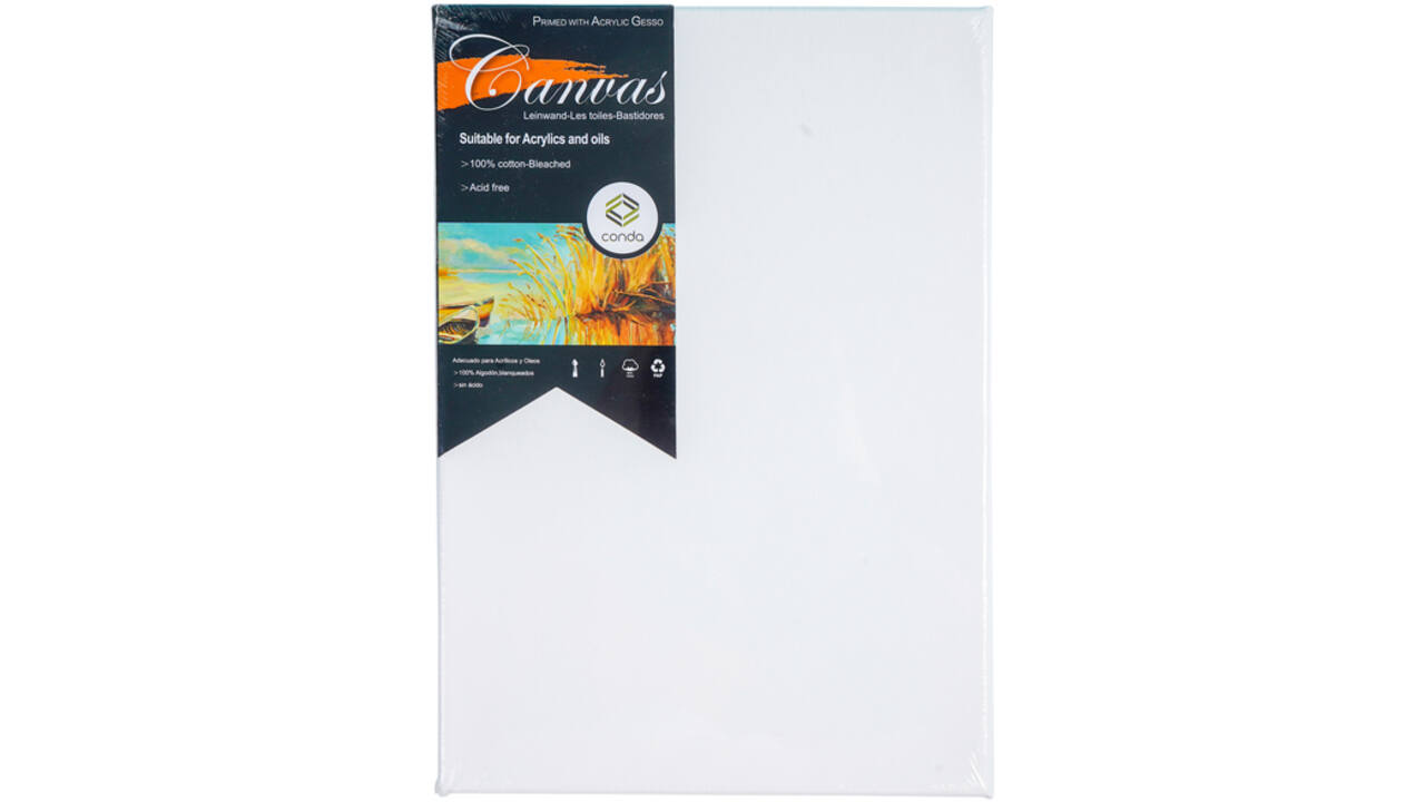 Canvas Conda 21 x 29,7 cm gebleekt katoen