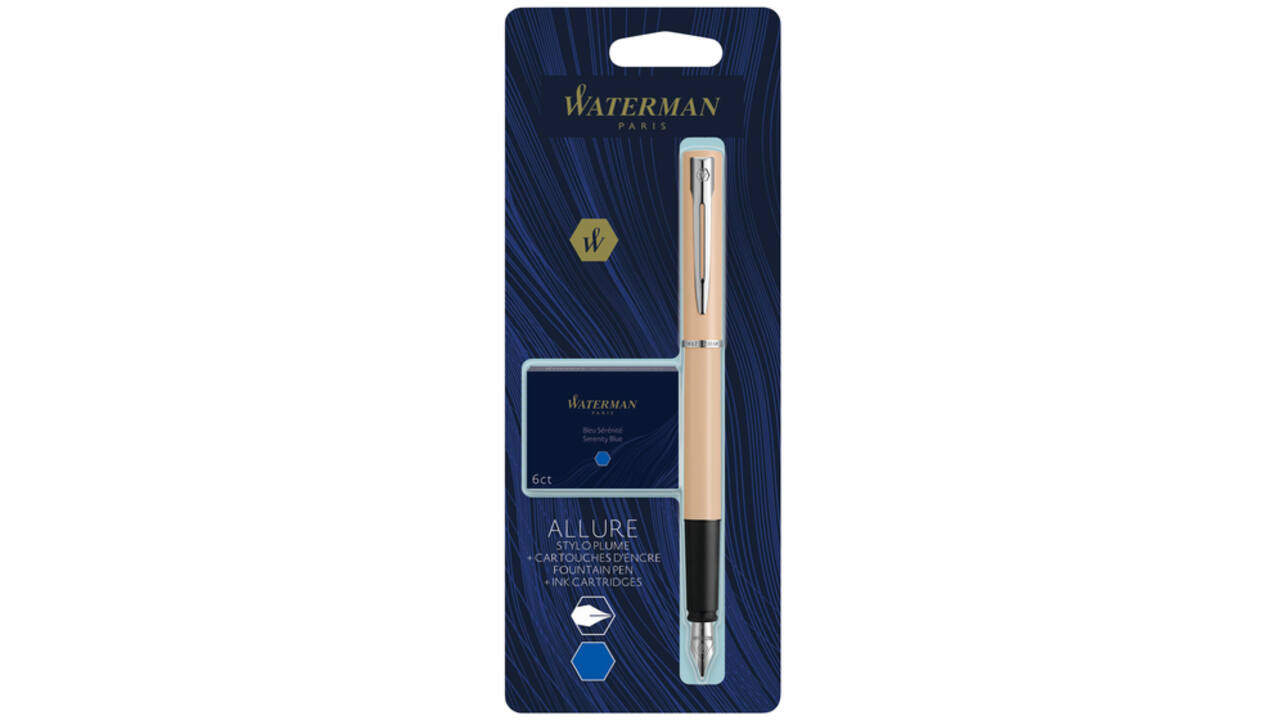 Vulpen Waterman Allure assorti pastel + inktpatronen Blauw