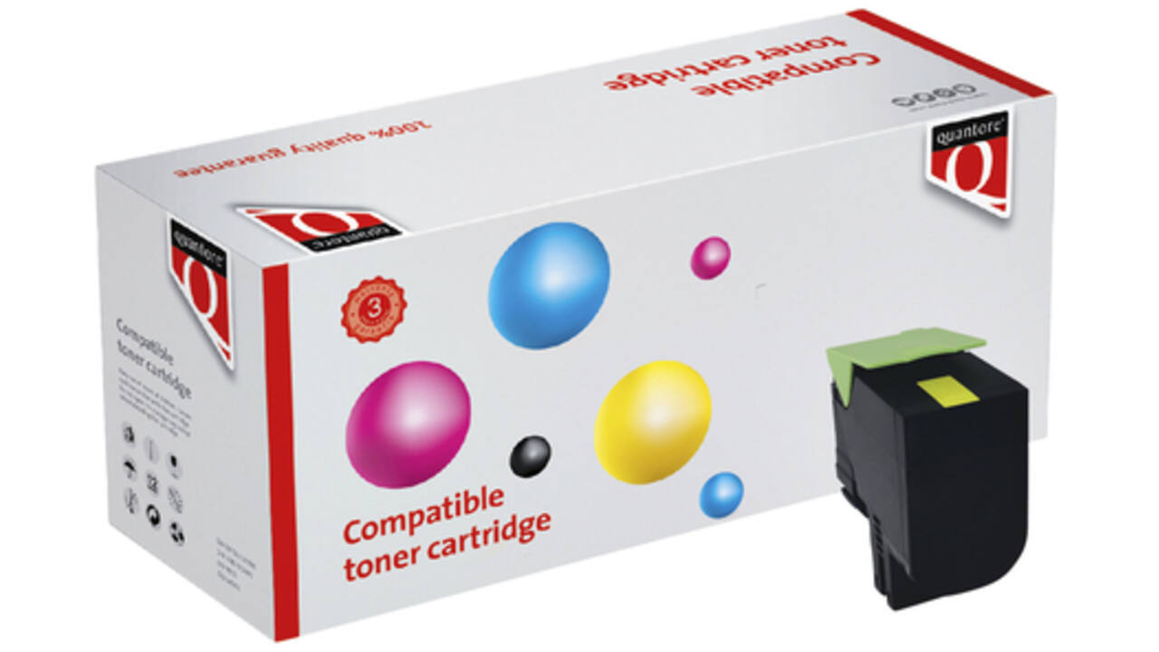 Tonercartridge Quantore alternatief tbv Lexmark 71B20Y0 geel