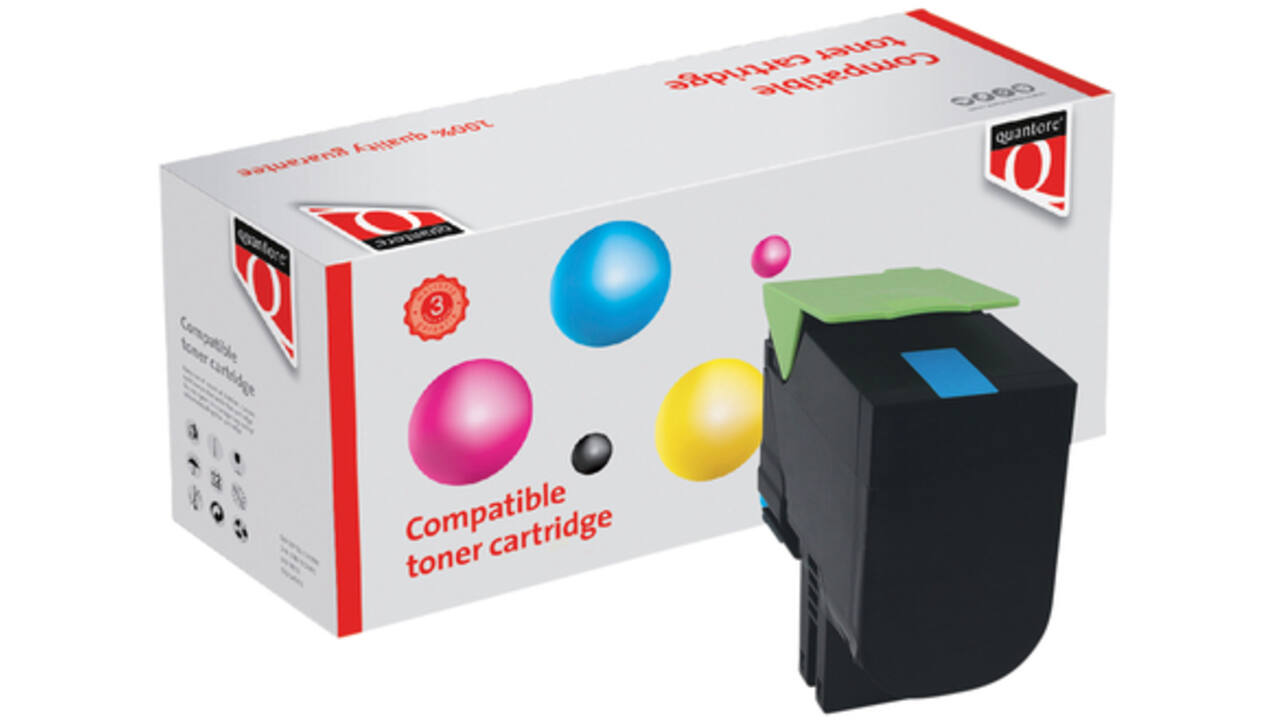 Tonercartridge Quantore alternatief tbv Lexmark 80C2SC0 blauw