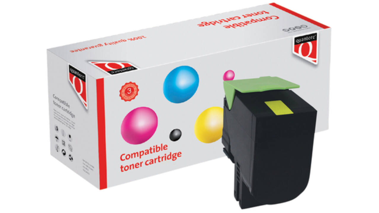 Tonercartridge Quantore alternatief tbv Lexmark 80C2HY0 geel