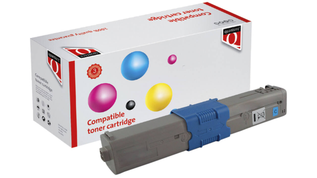 Toner Quantore alternatief tbv Oki 46471103 blauw