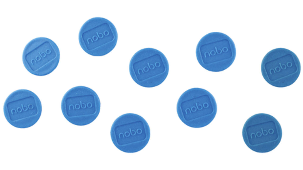 Magneet Nobo 13mm 100gr blauw 10stuks