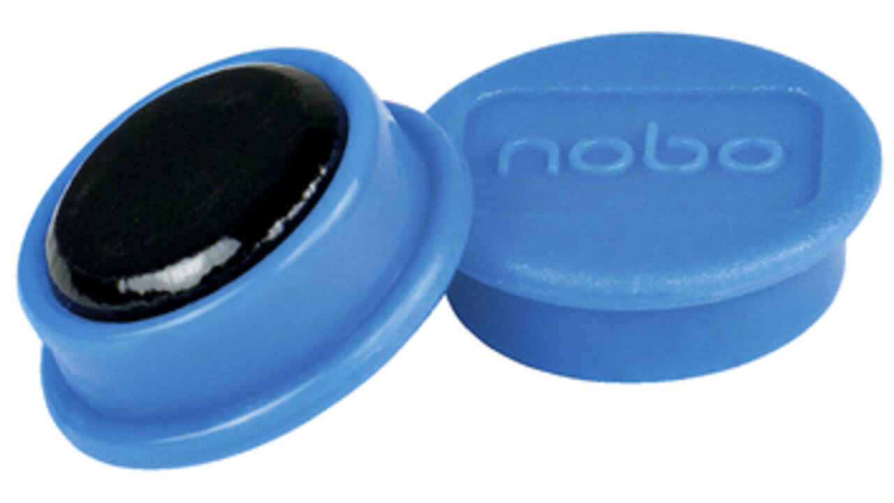Magneet Nobo 13mm 100gr blauw 10stuks
