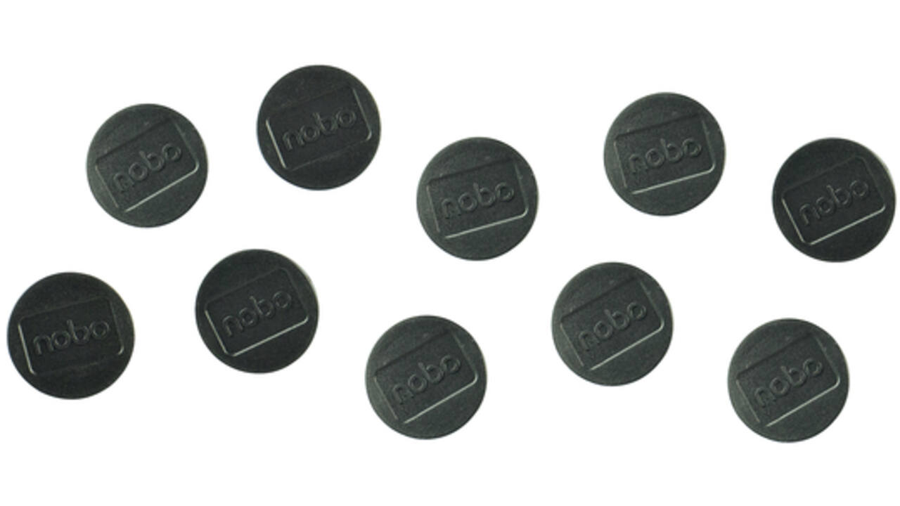 Magneet Nobo 38mm 2500gr zwart 10 stuks
