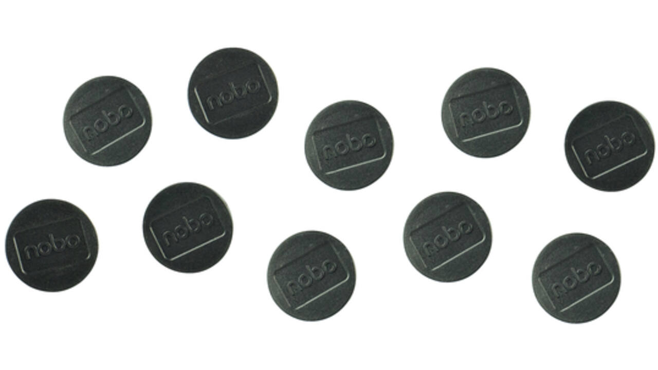 Magneet Nobo 32mm 800gr zwart 10stuks