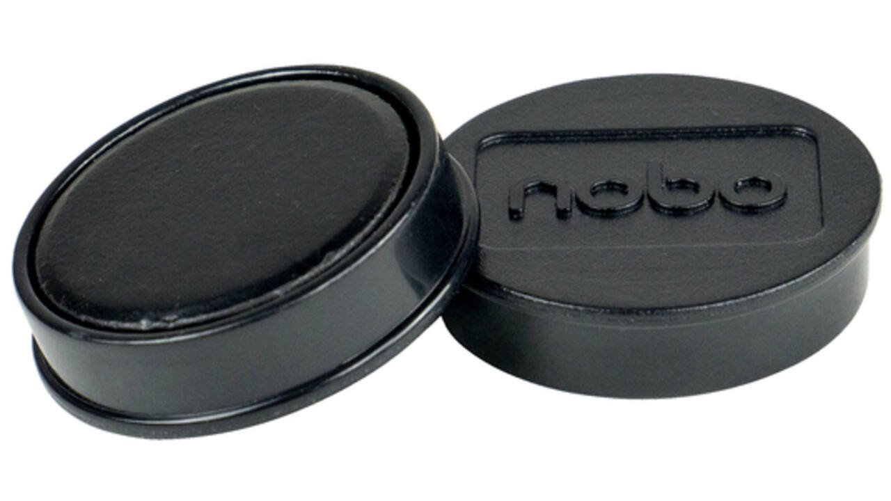 Magneet Nobo 32mm 800gr zwart 10stuks
