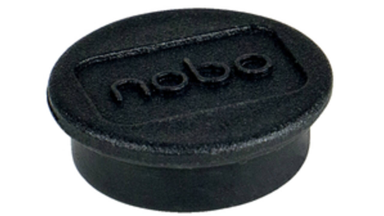 Magneet Nobo 13mm 100gr zwart 10stuks