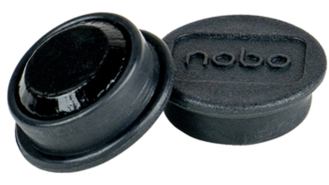 Magneet Nobo 13mm 100gr zwart 10stuks