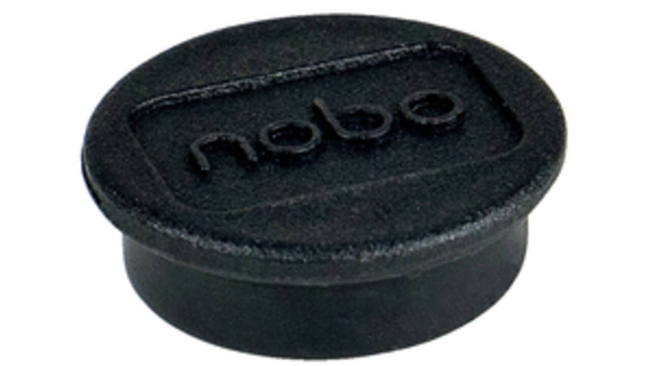 Magneet Nobo 24mm 600gr zwart 10stuks