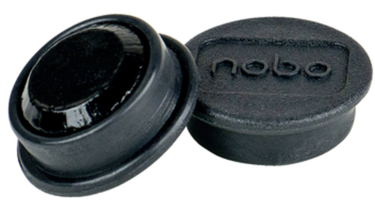 Magneet Nobo 24mm 600gr zwart 10stuks