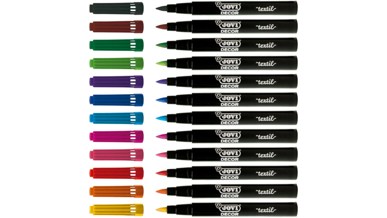 Textielstift Jovi assorti set à 12 stuks