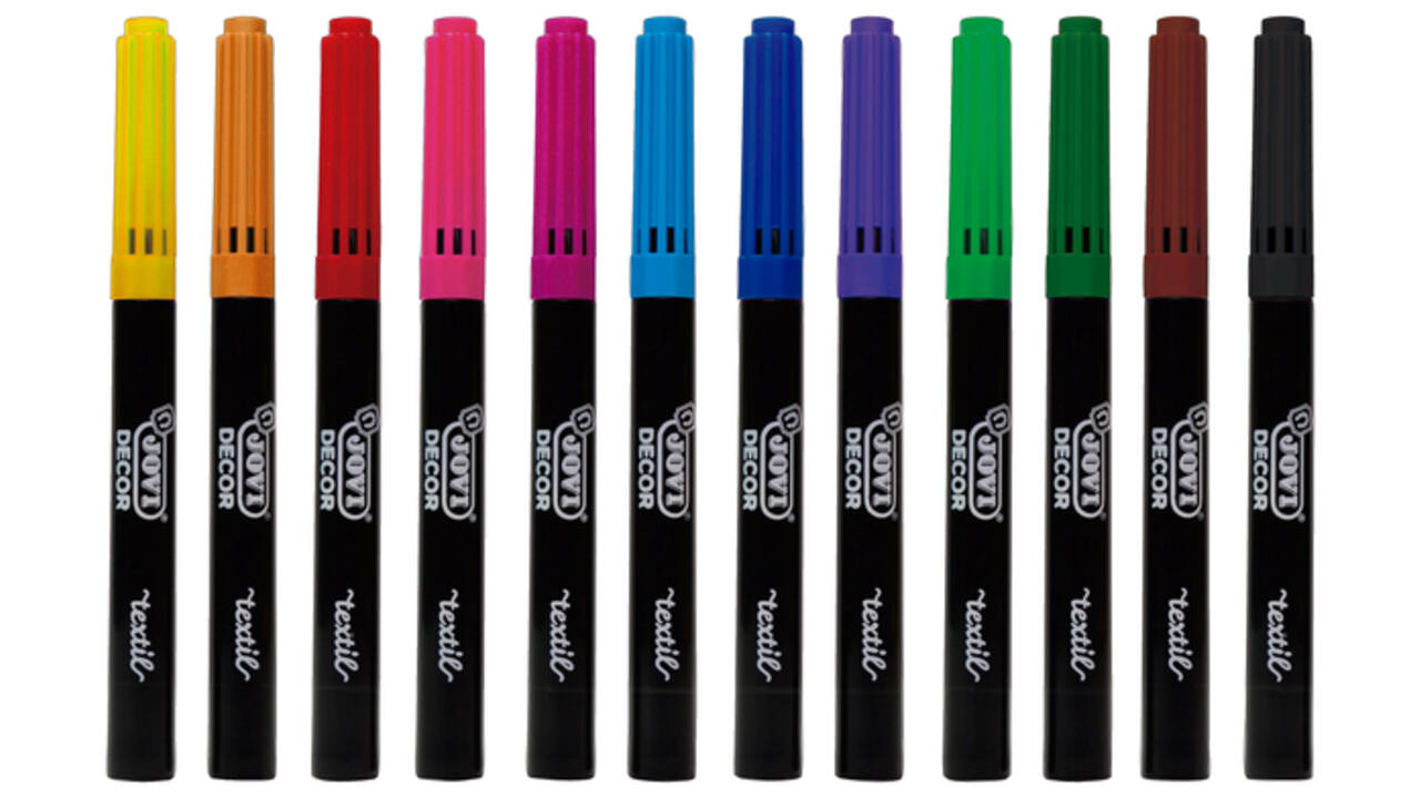 Textielstift Jovi assorti set à 12 stuks