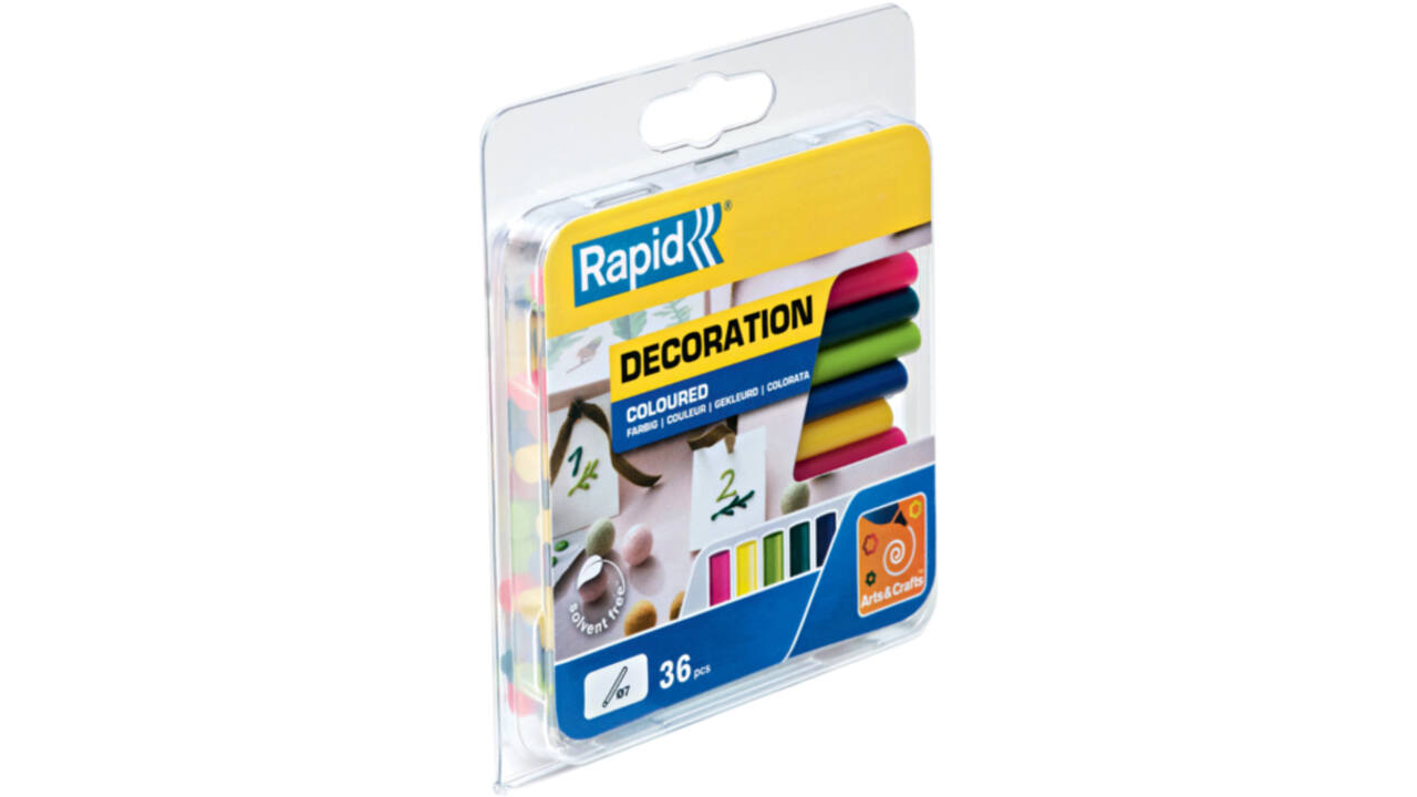 Lijmpatroon Rapid 7mm 5 kleuren assorti