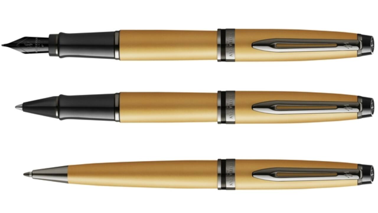 Vulpen Waterman Expert metallic gold lacquer RT fijn